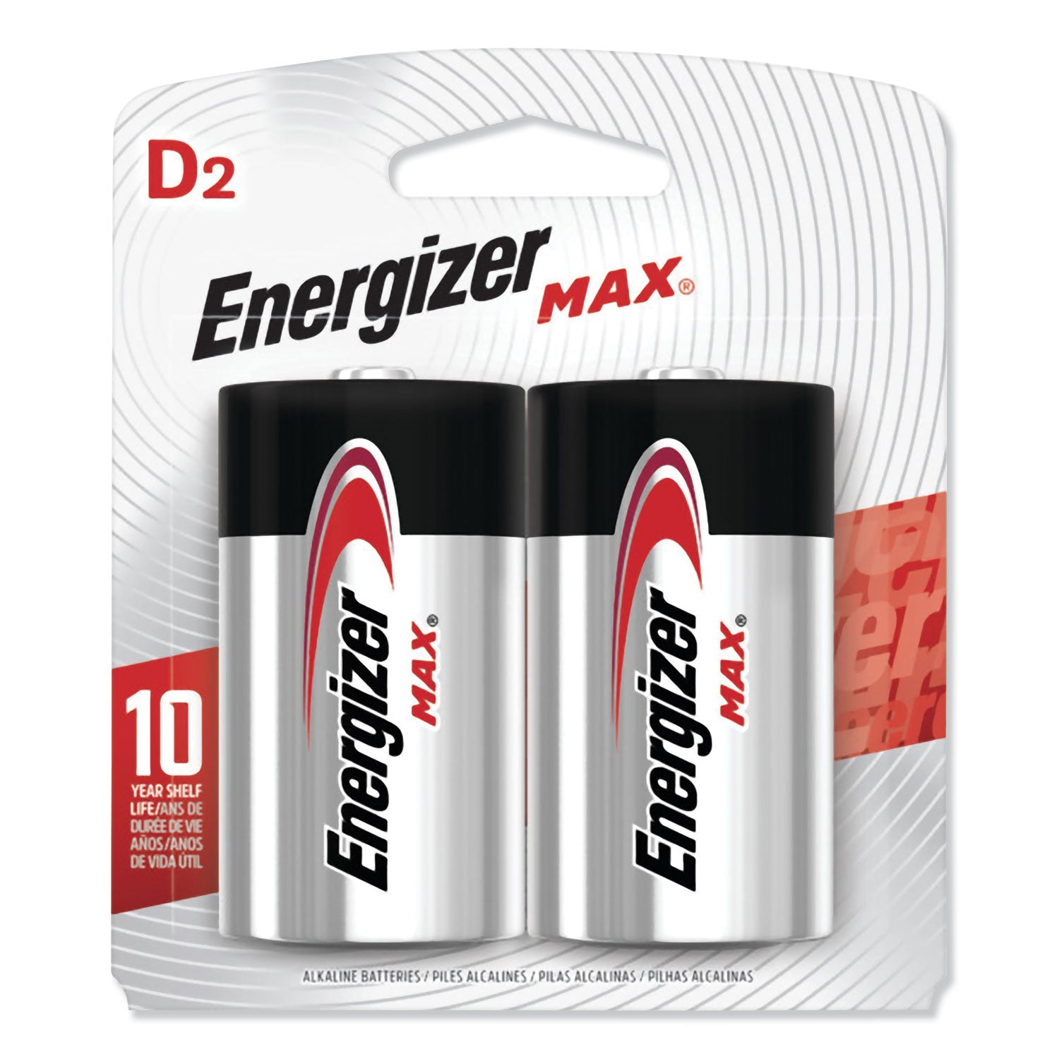 MAX Alkaline D Batteries, 1.5 V, 2/Pack - 