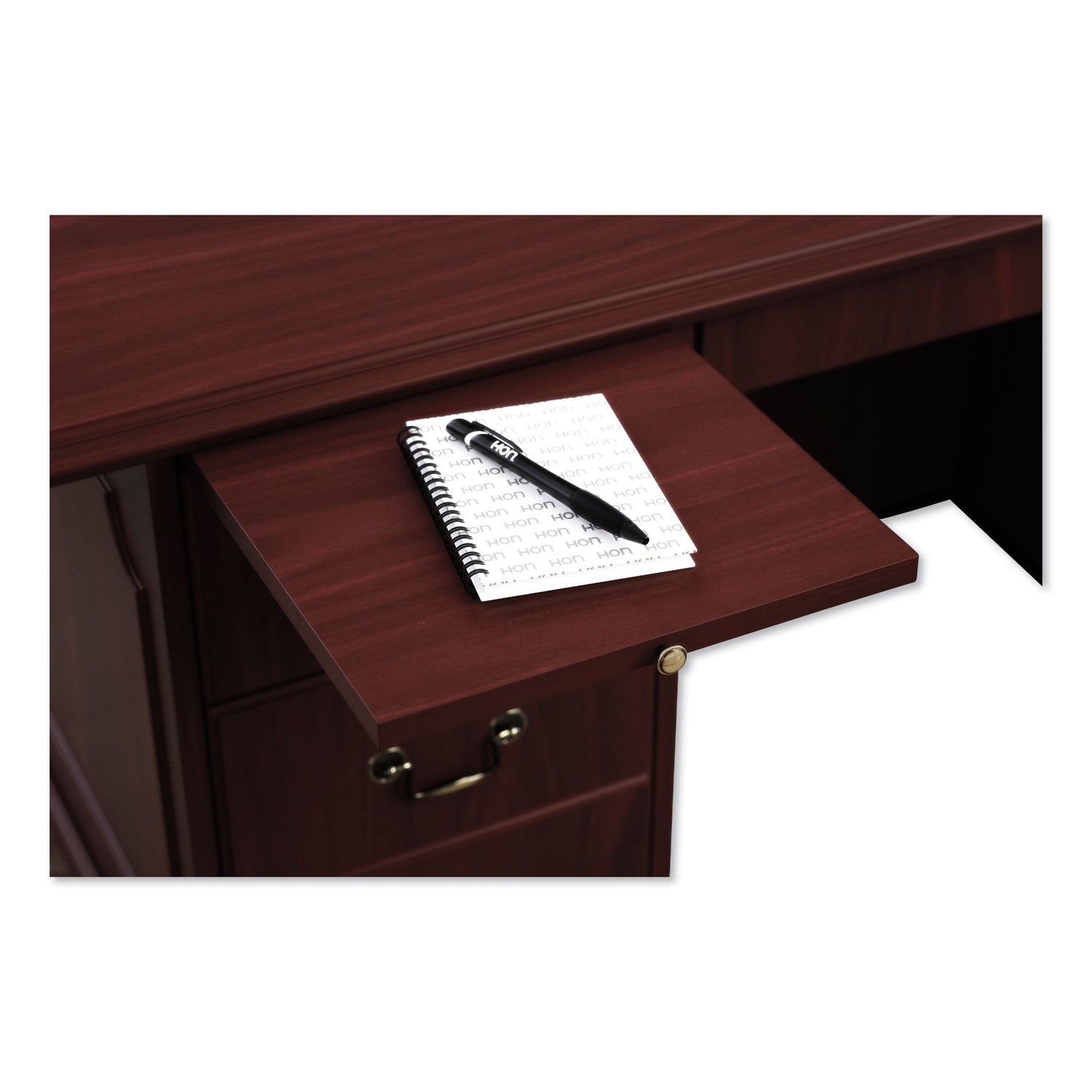94000 Series Double Pedestal Desk, 72" x 36" x 29.5", Mahogany - 