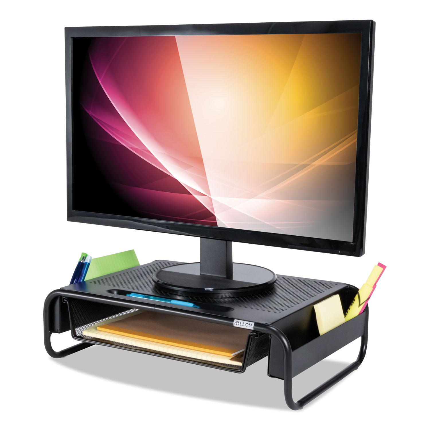 metal-art-organizer-5-monitor-18-x-118-x-51-black-supports-30-lbs_asp32166 - 3