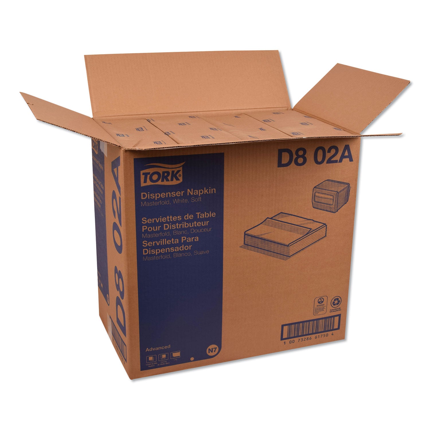 Advanced Masterfold Dispenser Napkins, 1-Ply,12" x 17", White, 6000/Carton