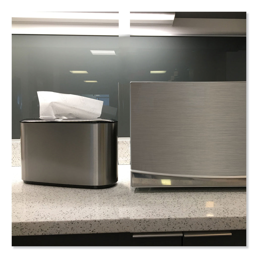 Xpress Countertop Towel Dispenser, 12.68 x 4.56 x 7.92, Stainless Steel/Black