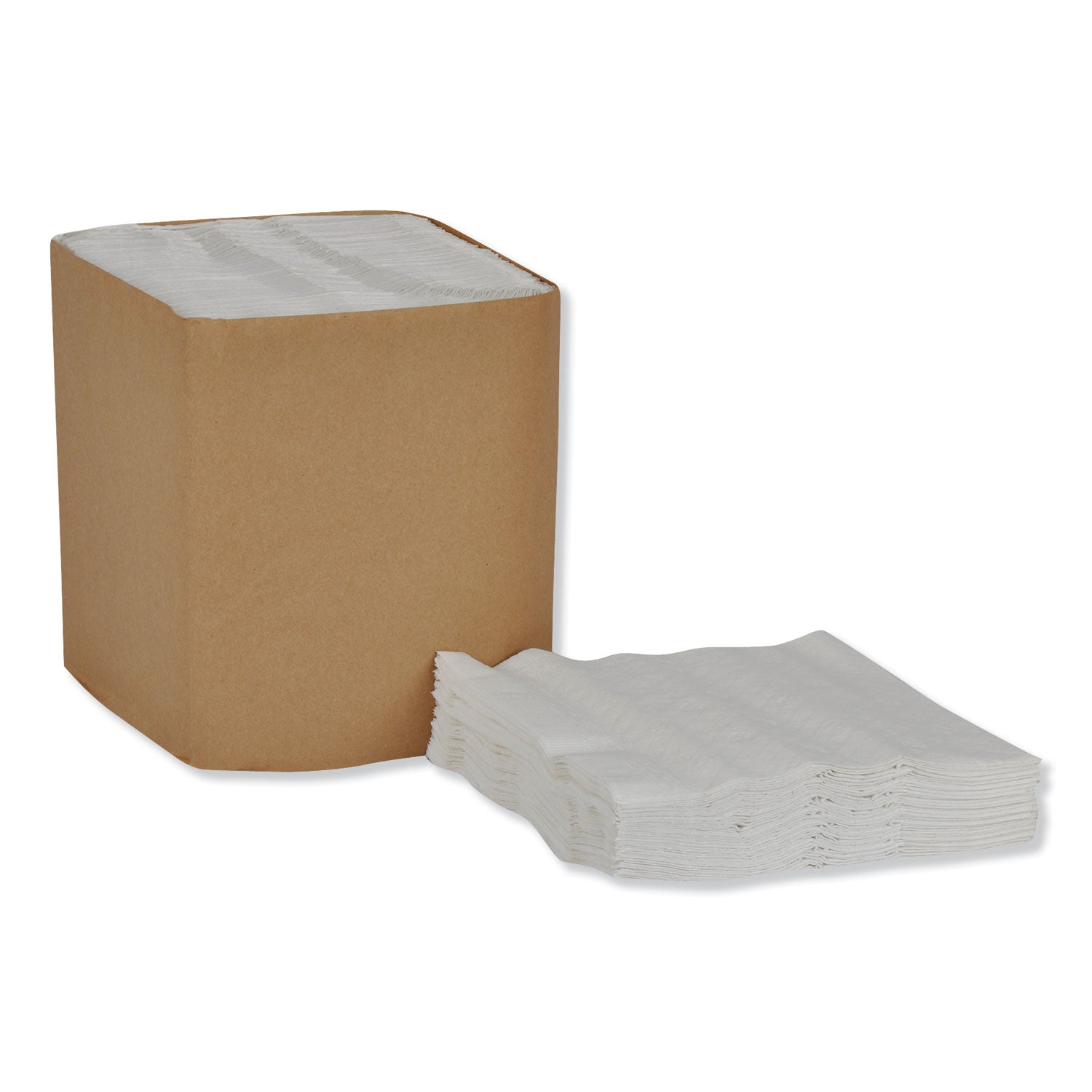 Universal Dinner Napkins, 1-Ply, 17" x 17", 1/4 Fold, White, 4008/Carton