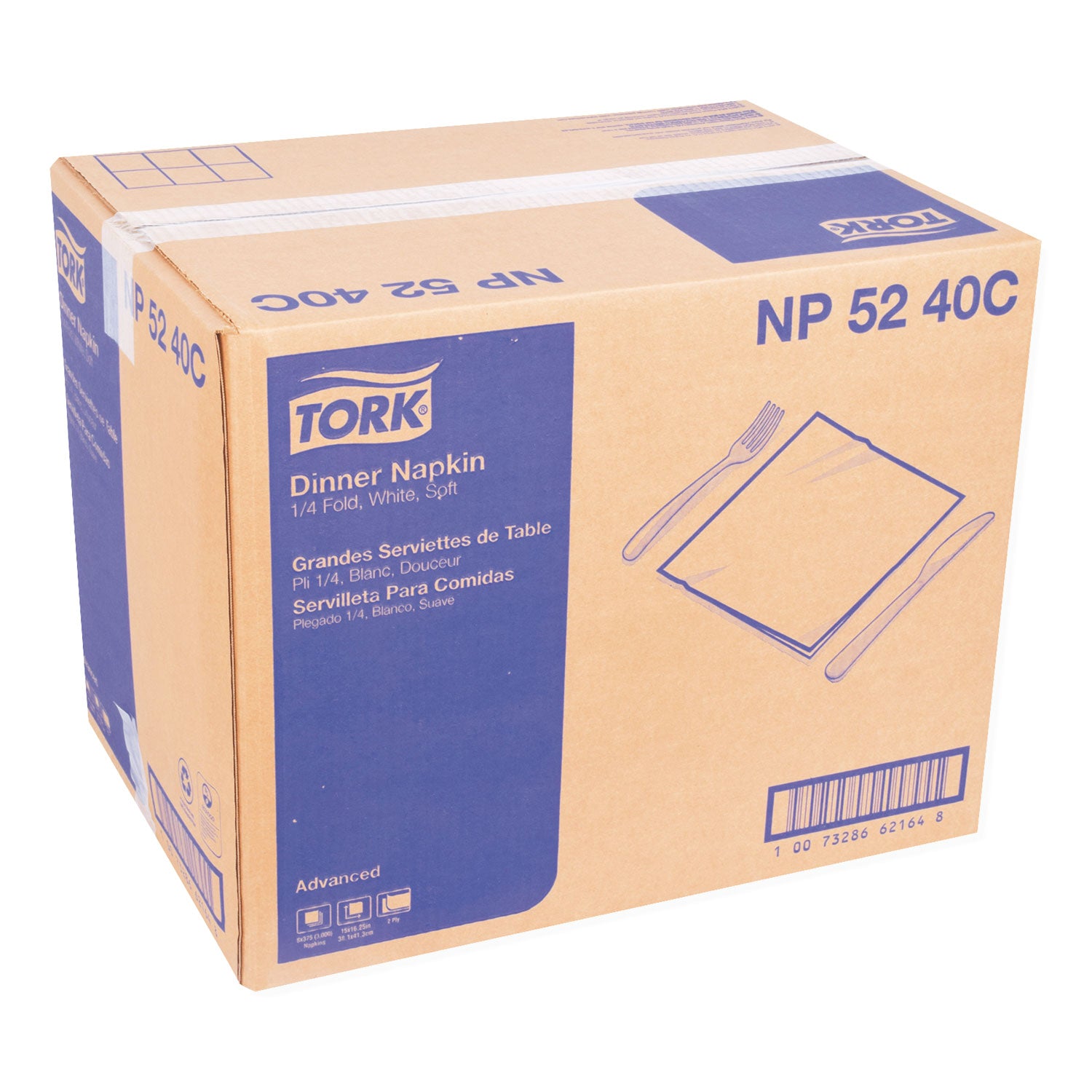 advanced-dinner-napkins-2-ply-15-x-1625-white-375-pack-8-packs-carton_trknp5240c - 2