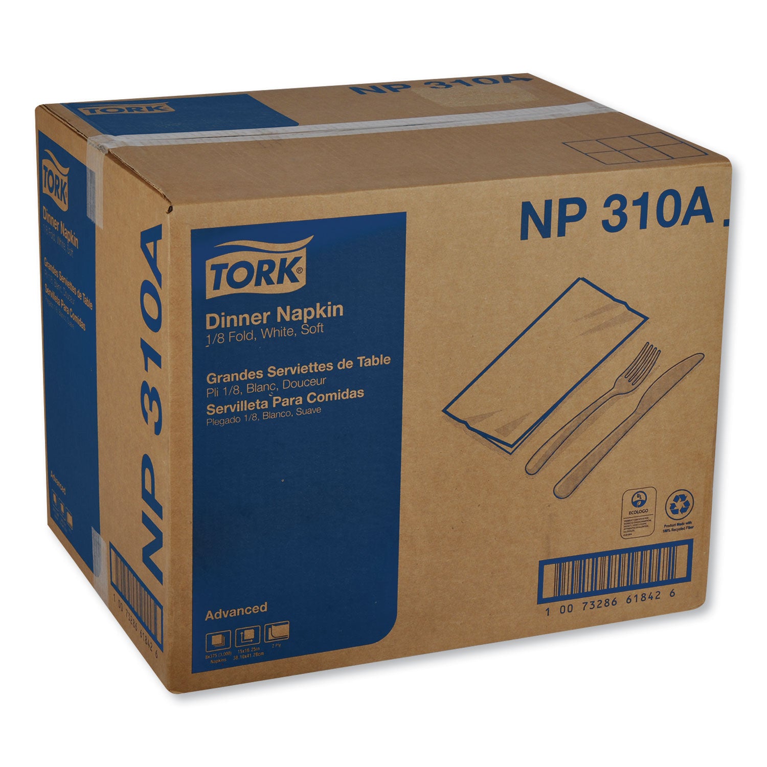 advanced-dinner-napkins-2-ply-15-x-1625-1-8-fold-white-375-packs-8-packs-carton_trknp310a - 2