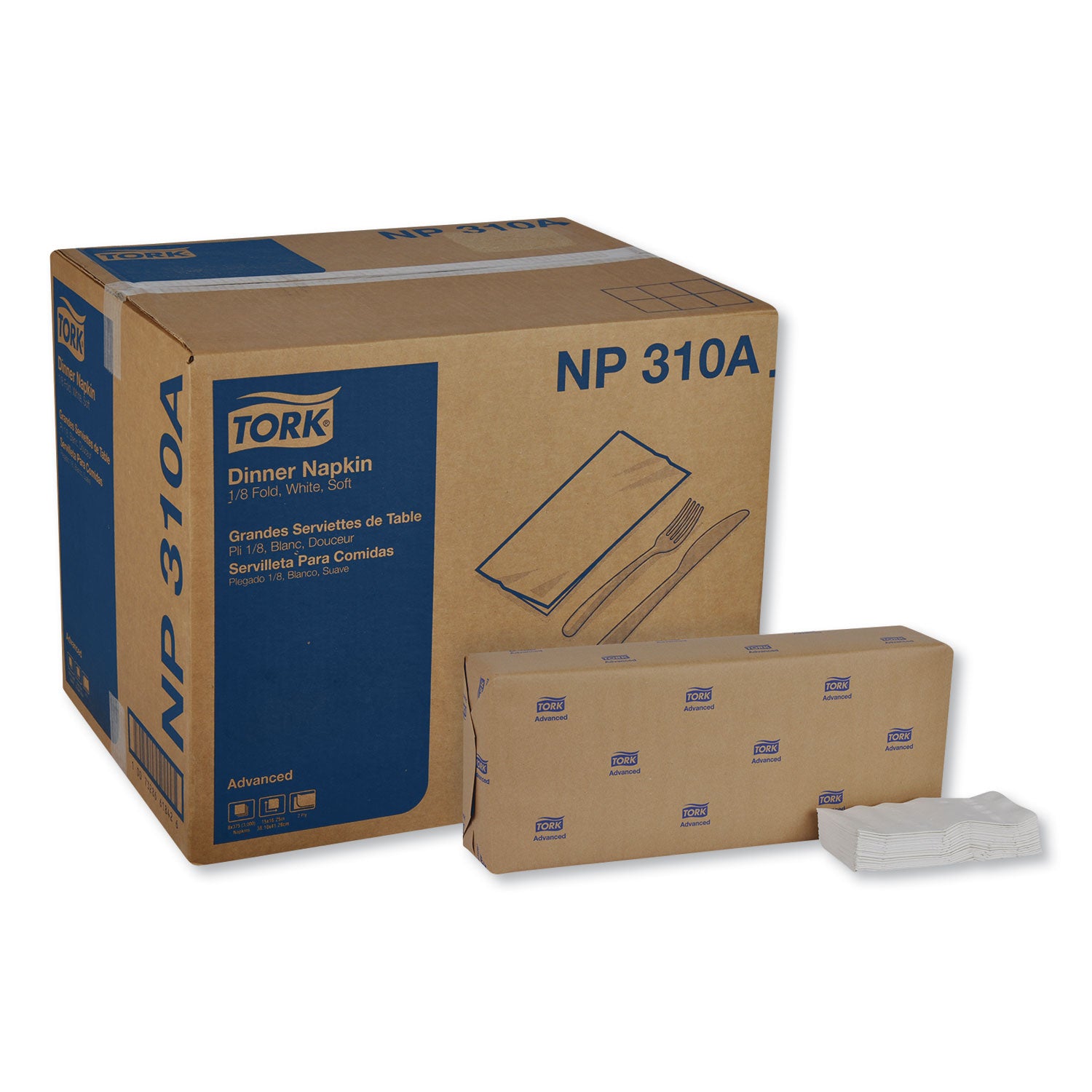 advanced-dinner-napkins-2-ply-15-x-1625-1-8-fold-white-375-packs-8-packs-carton_trknp310a - 1