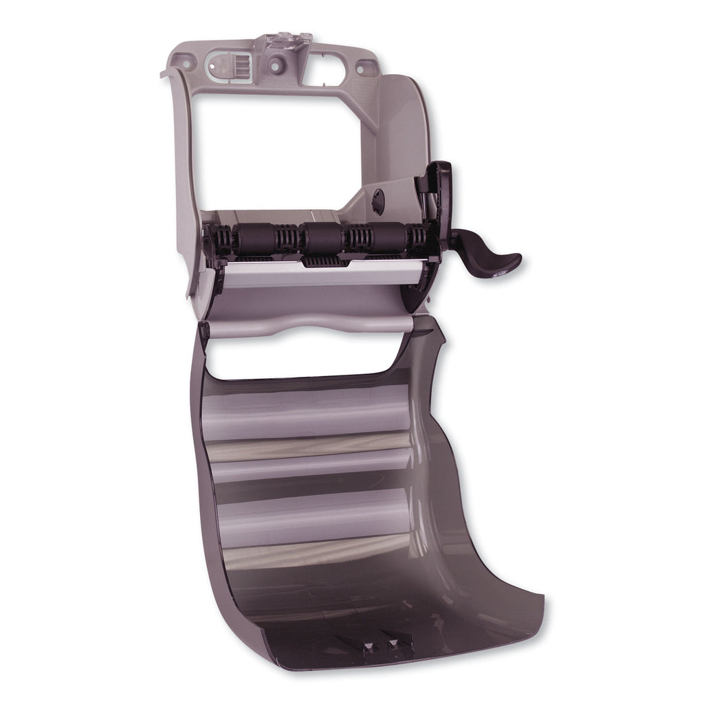 Compact Hand Towel Roll Dispenser, 12.49 x 8.6 x 12.82, Smoke