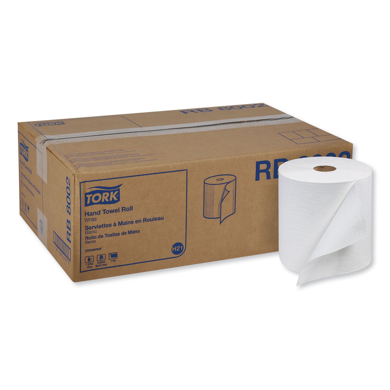 universal-hand-towel-roll-1-ply-788-x-800-ft-white-6-rolls-carton_trkrb8002 - 1
