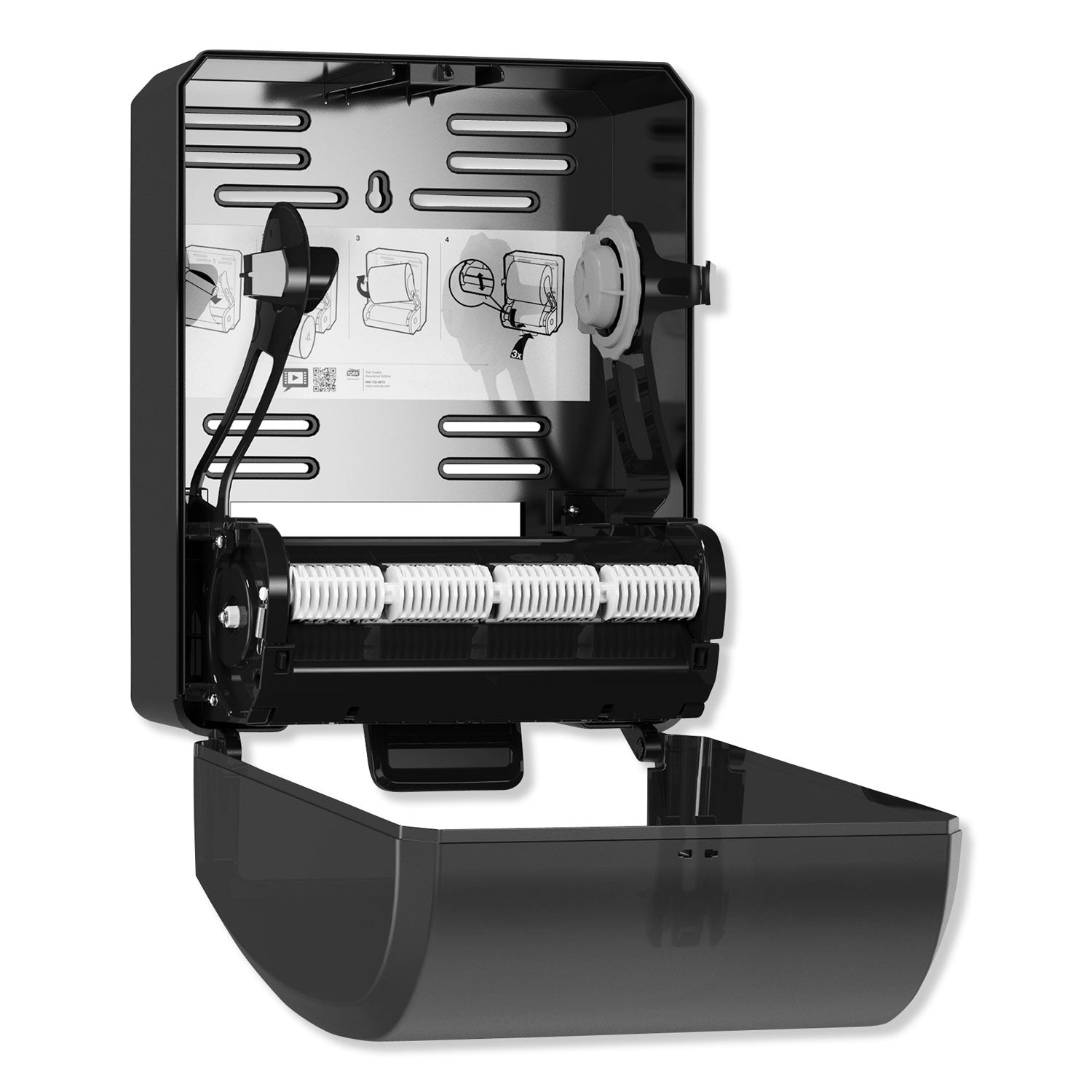 Mechanical Hand Towel Roll Dispenser, H71 System, 12.32 x 9.32 x 15.95, Black
