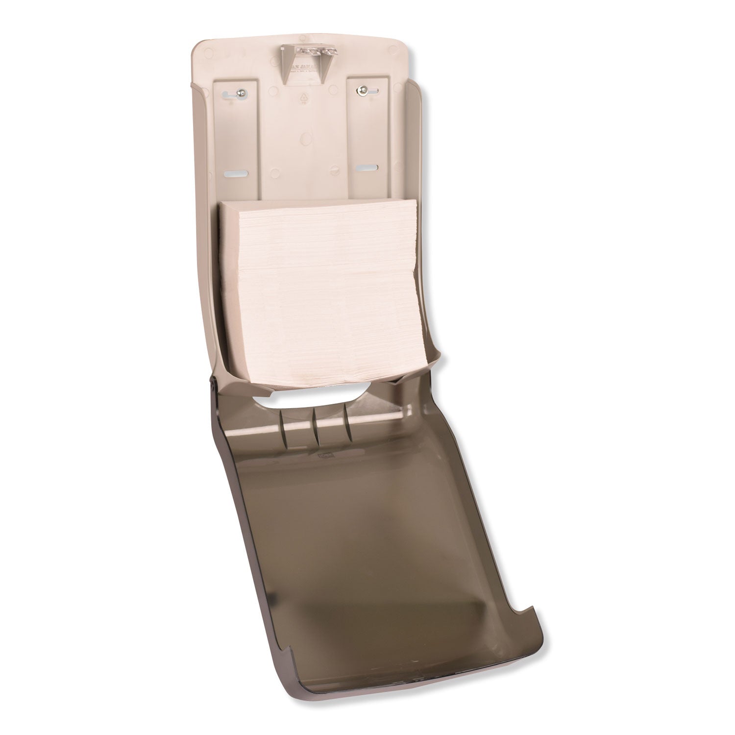 Folded Towel Dispenser, 11.75 x 6.25 x 18, Smoke