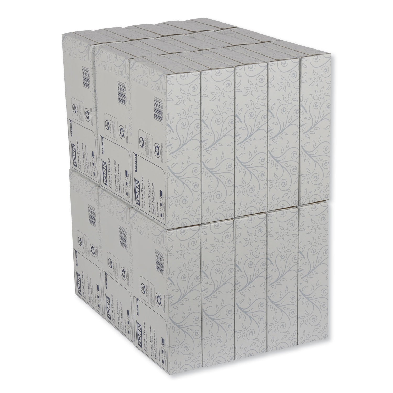 Universal Facial Tissue, 2-Ply, White, 100 Sheets/Box, 30 Boxes/Carton