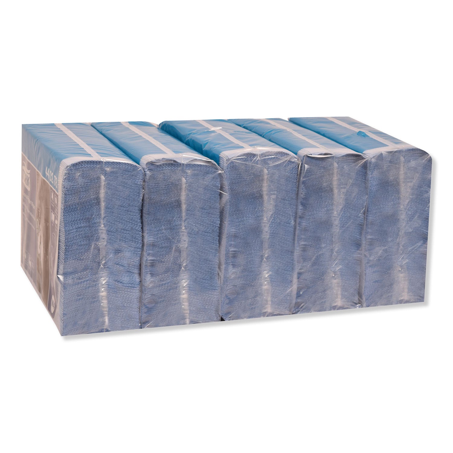 Industrial Paper Wiper, 4-Ply, 12.8 x 16.4, Unscented, Blue, 90/Pack, 5 Packs/Carton - 7