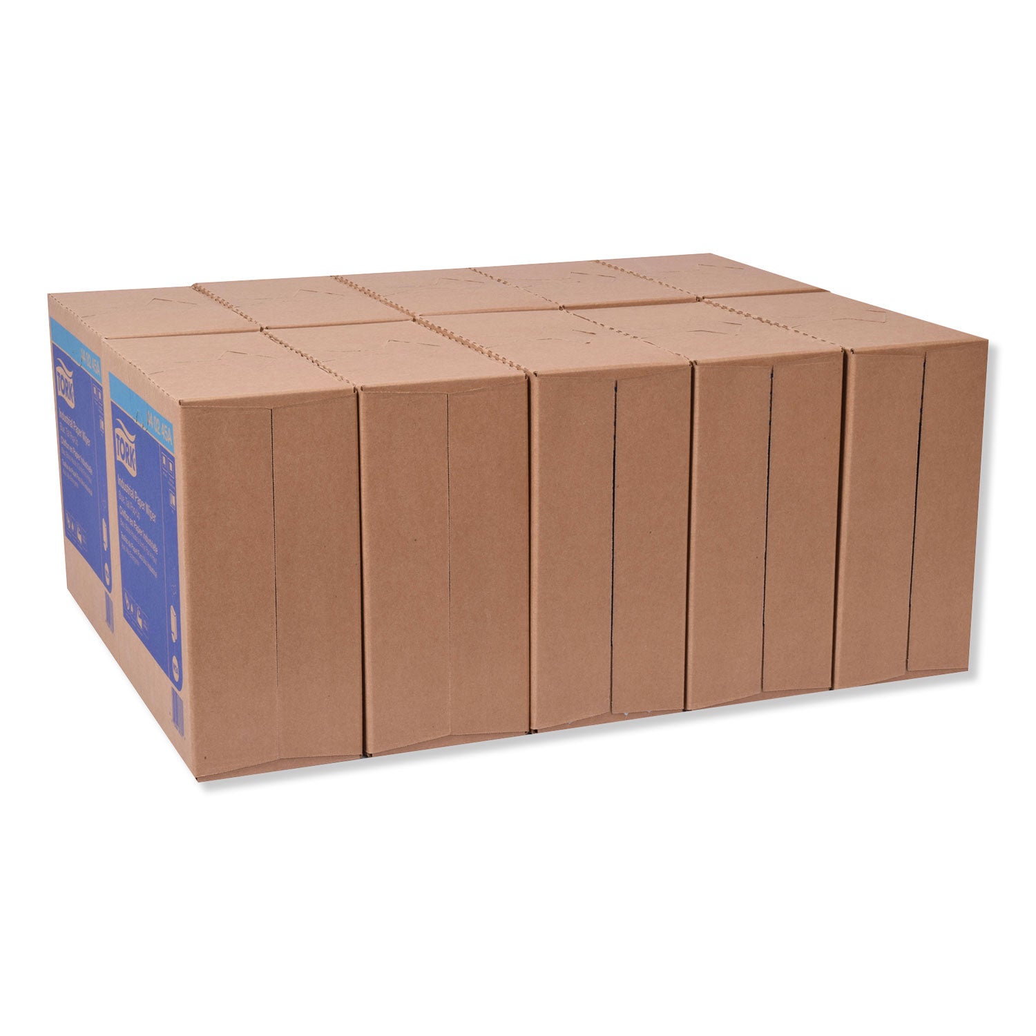 Industrial Paper Wiper, 4-Ply, 8.54 x 16.5, Unscented, Blue, 90 Towels/Box, 10 Boxes/Carton