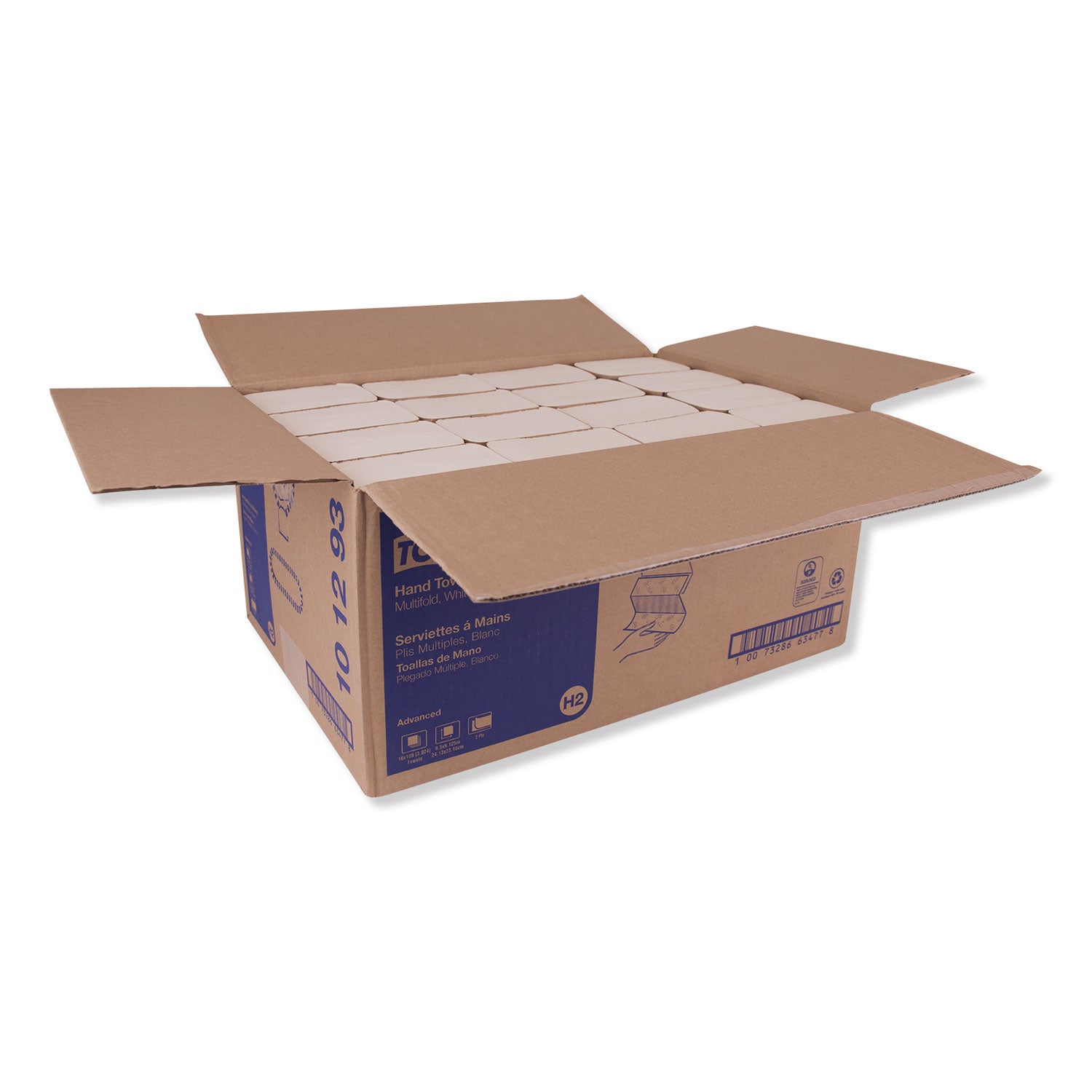 Multifold Paper Towels, 2-Ply, 9.13 x 9.5, White, 189/Pack, 16 Packs/Carton
