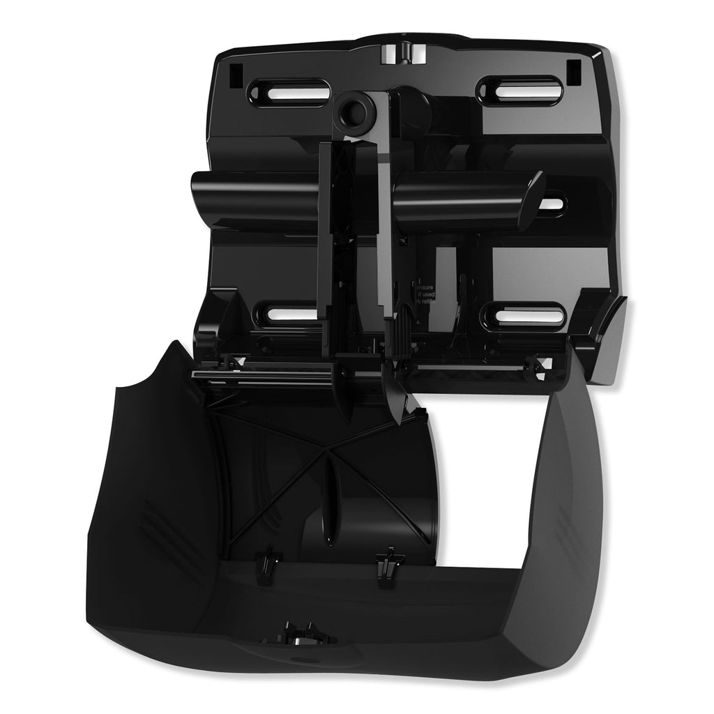 Twin Bath Tissue Roll Dispenser for OptiCore, 11.06 x 7.18 x 8.81, Black