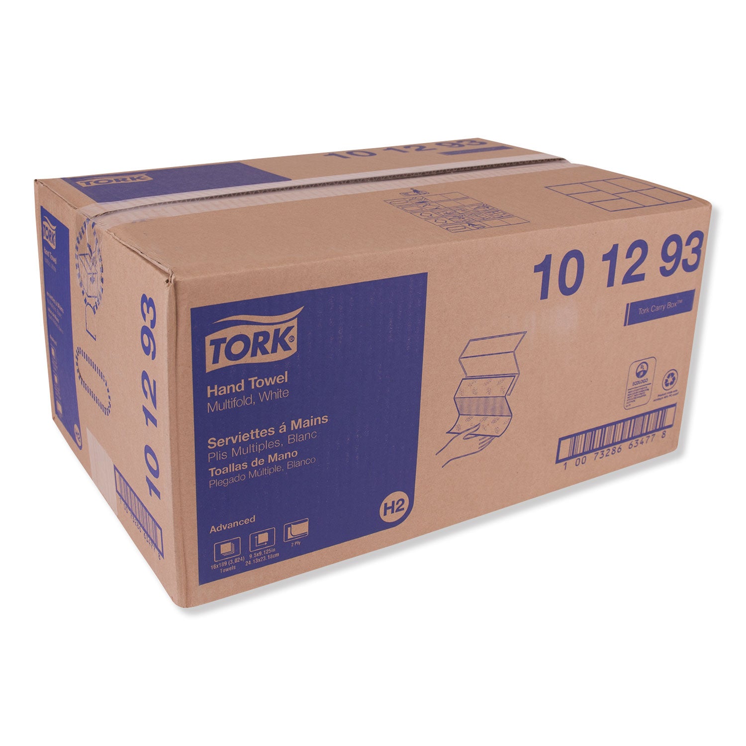 Multifold Paper Towels, 2-Ply, 9.13 x 9.5, White, 189/Pack, 16 Packs/Carton