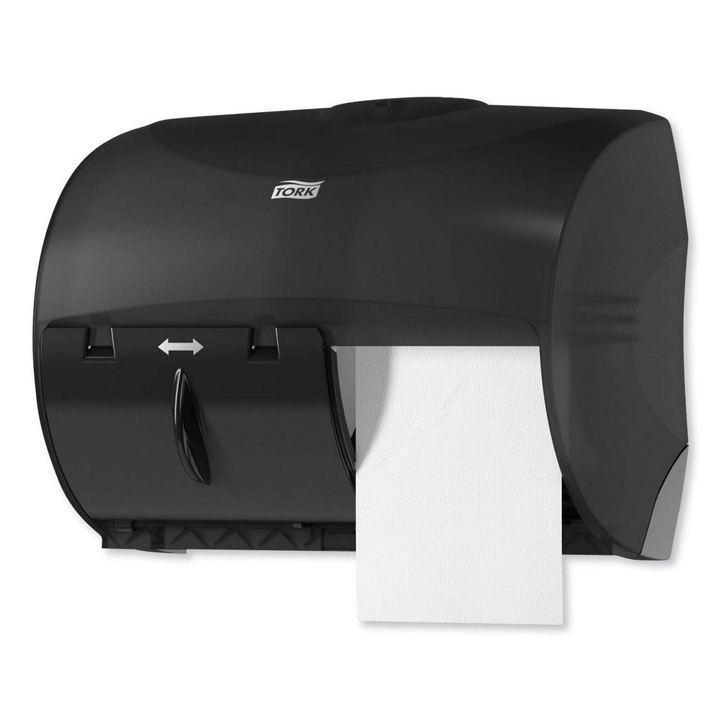 Twin Bath Tissue Roll Dispenser for OptiCore, 11.06 x 7.18 x 8.81, Black