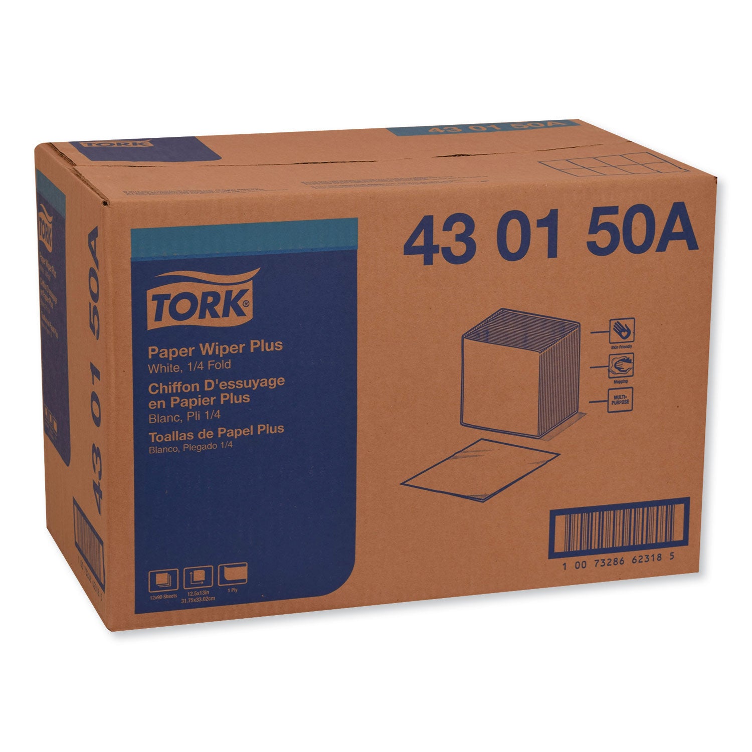 paper-wiper-plus-125-x-13-white-1-4-fold-90-pack-12-packs-carton_trk430150a - 2
