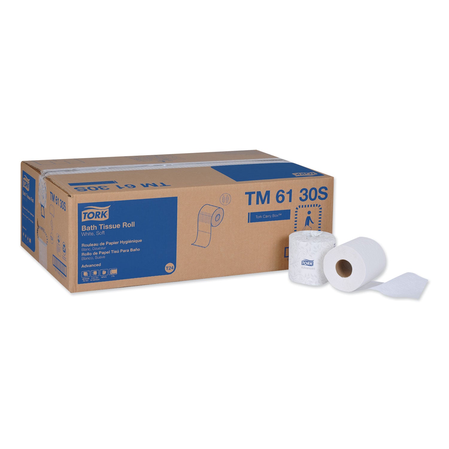 advanced-bath-tissue-septic-safe-2-ply-white-500-sheets-roll-48-rolls-carton_trktm6130s - 1
