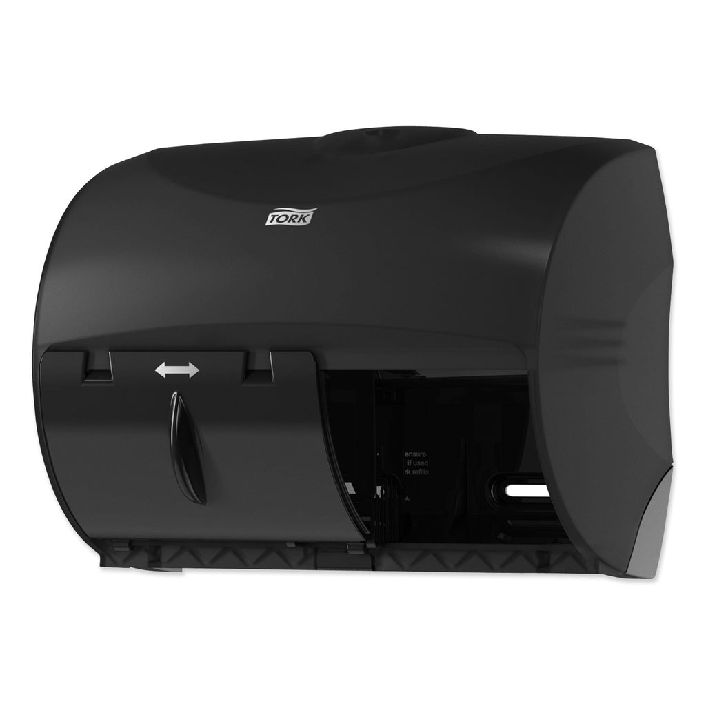 Twin Bath Tissue Roll Dispenser for OptiCore, 11.06 x 7.18 x 8.81, Black