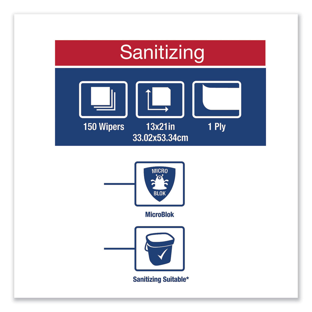 Foodservice Cloth, 13 x 21, Blue, 150/Carton