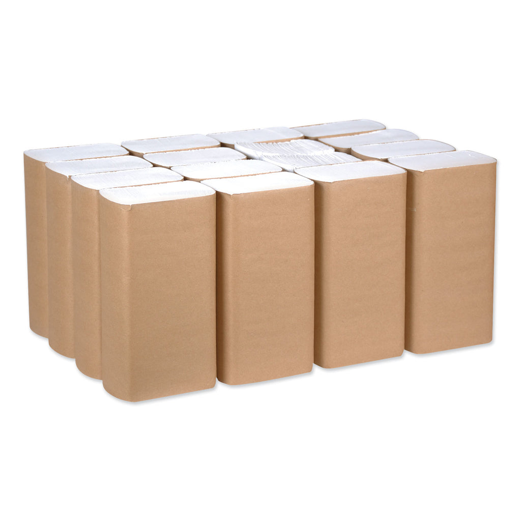 Universal Multifold Hand Towel, 1-Ply, 9.13 x 9.5, White, 250/Pack,16 Packs/Carton