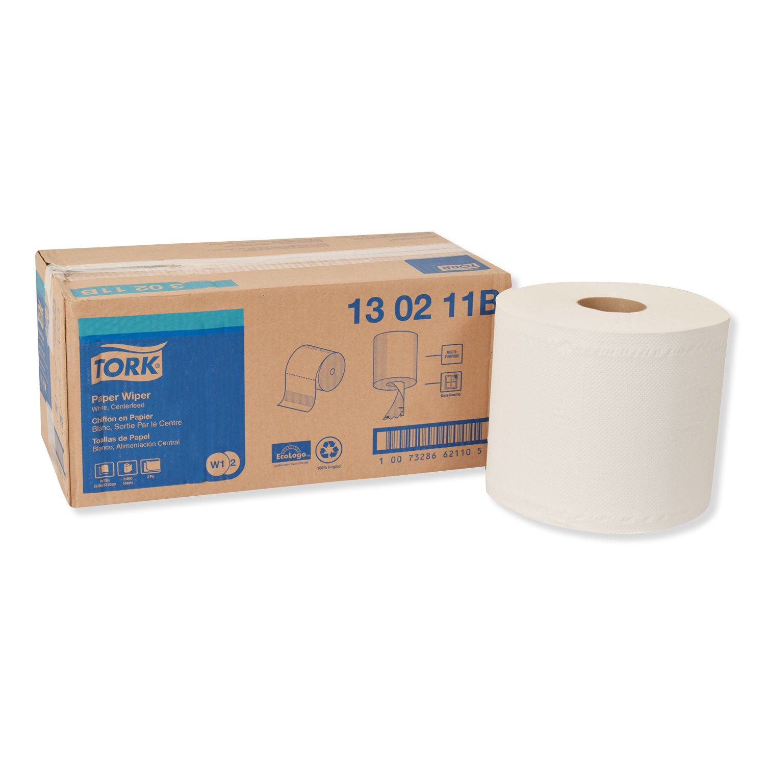 paper-wiper-centerfeed-2-ply-9-x-13-white-800-roll-2-rolls-carton_trk130211b - 1