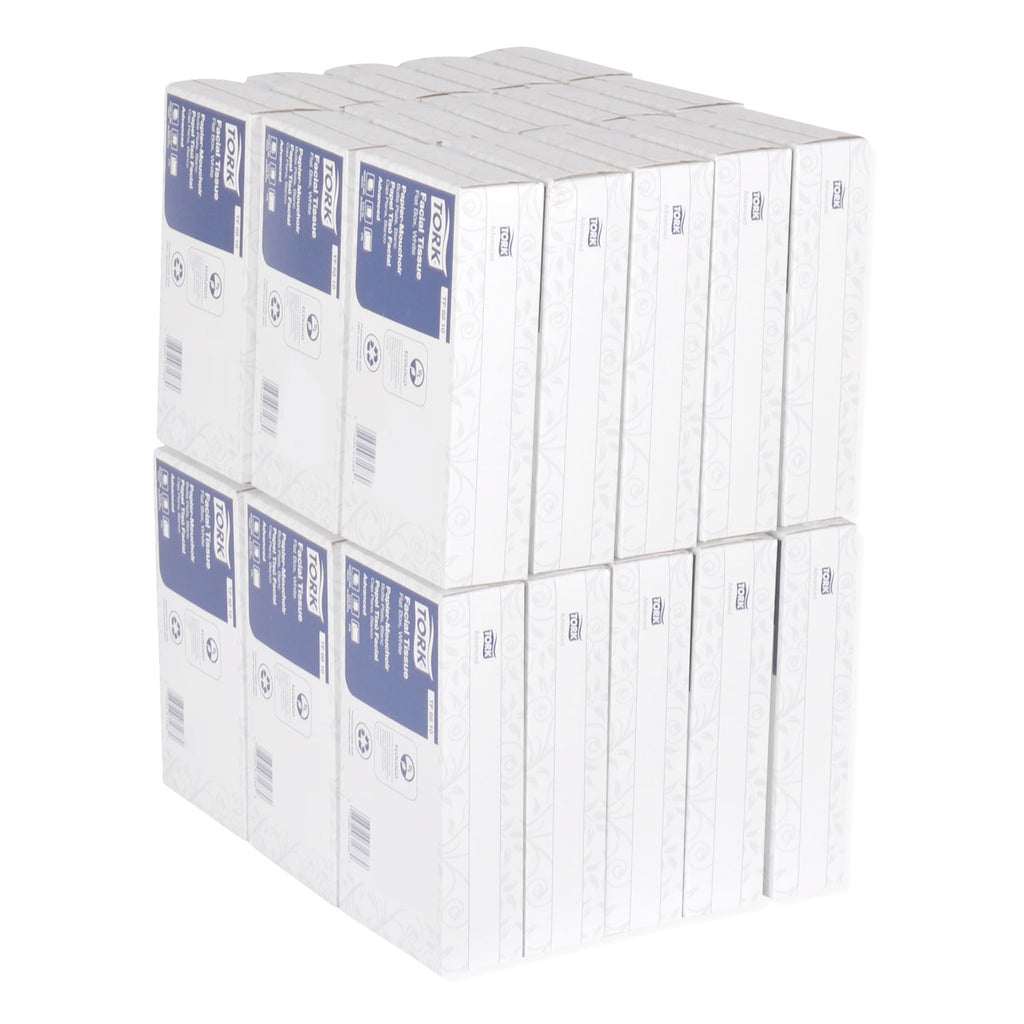 Advanced Facial Tissue, 2-Ply, White, Flat Box, 100 Sheets/Box, 30 Boxes/Carton