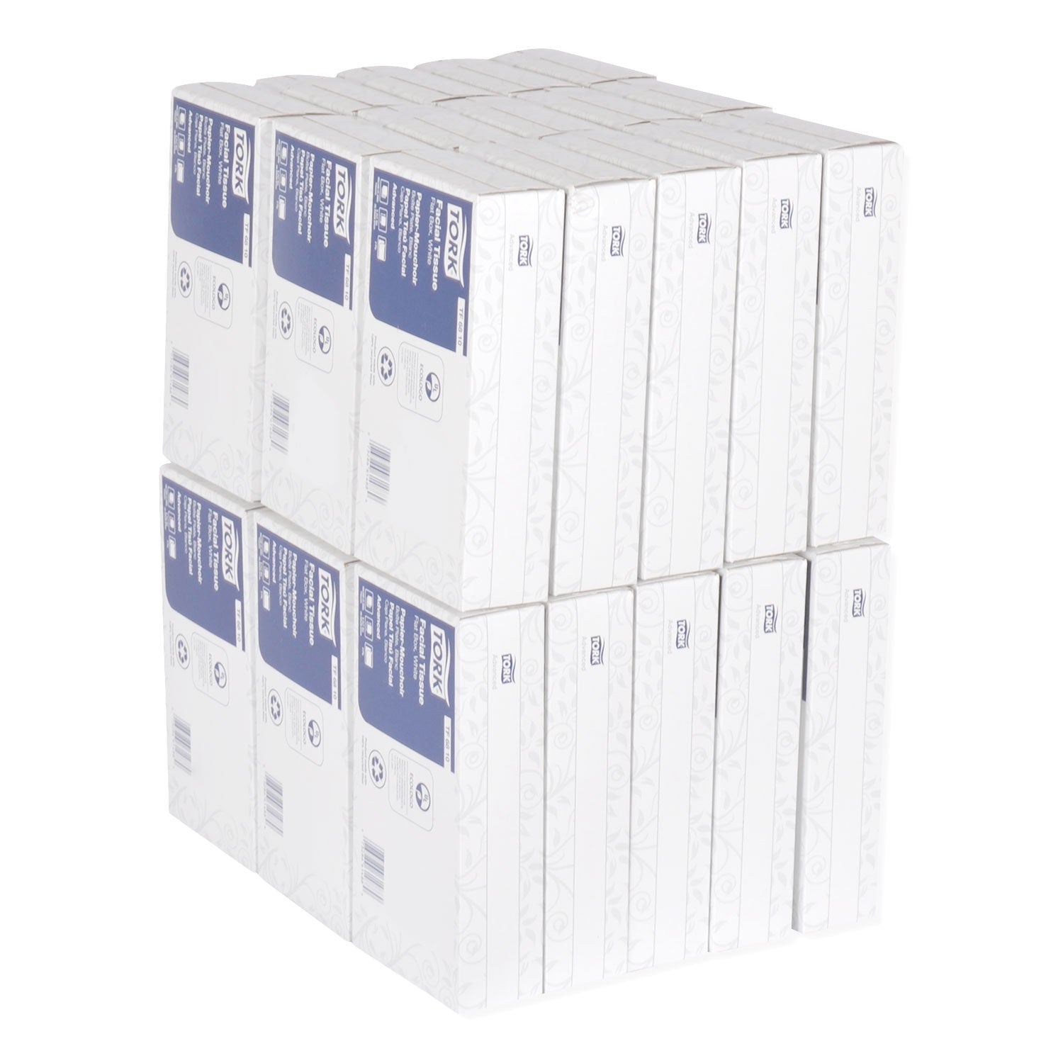 Advanced Facial Tissue, 2-Ply, White, Flat Box, 100 Sheets/Box, 30 Boxes/Carton