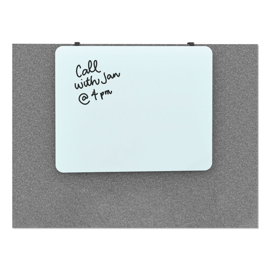 Cubicle Glass Dry Erase Board, 20 x 16, White Surface