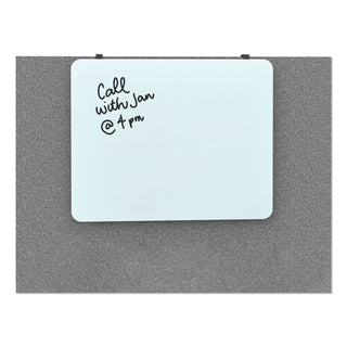 Cubicle Glass Dry Erase Board, 20 x 16, White Surface
