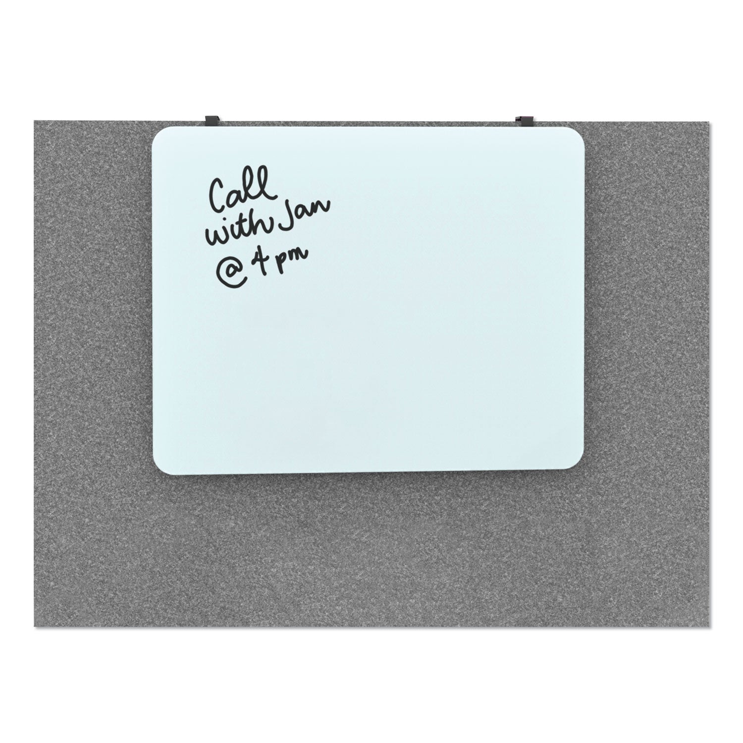 Cubicle Glass Dry Erase Board, 20 x 16, White Surface - 6