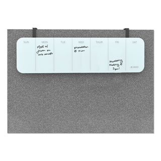 Cubicle Glass Dry Erase Board, Undated One-Week, 20 x 5.5, White Surface - 6
