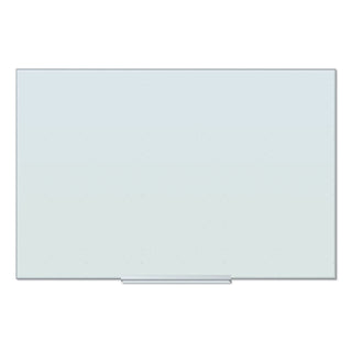 Floating Glass Ghost Grid Dry Erase Board, 35 x 23, White