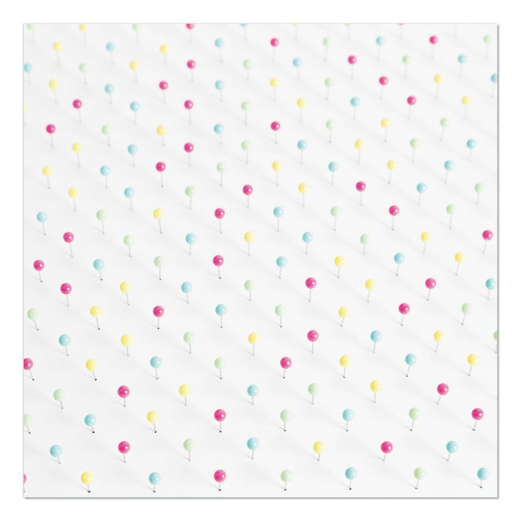 Map Push Pins, Plastic, Assorted, 0.5", 300/Pack