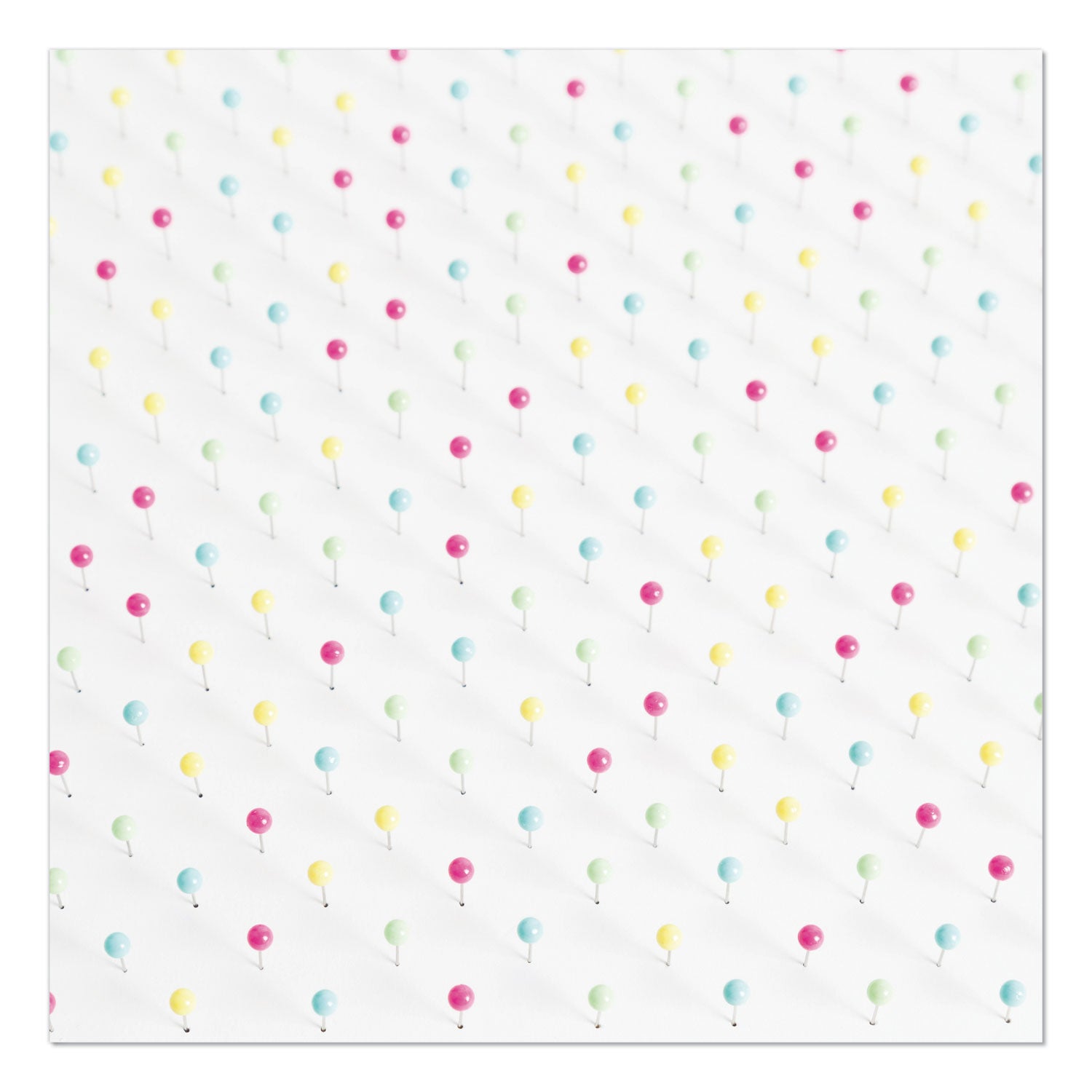 Map Push Pins, Plastic, Assorted, 0.5", 300/Pack