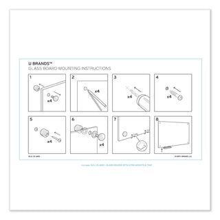 Magnetic Glass Dry Erase Board Value Pack, 35" x 35", Frosted White
