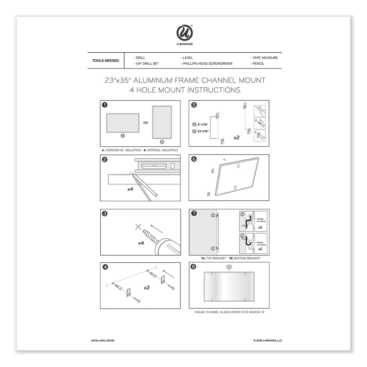 PINIT Magnetic Dry Erase Undated One Month Calendar, 35 x 23, White