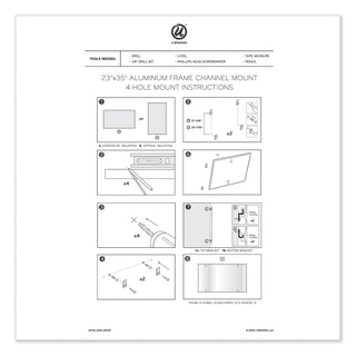 PINIT Magnetic Dry Erase Undated One Month Calendar, 35 x 23, White