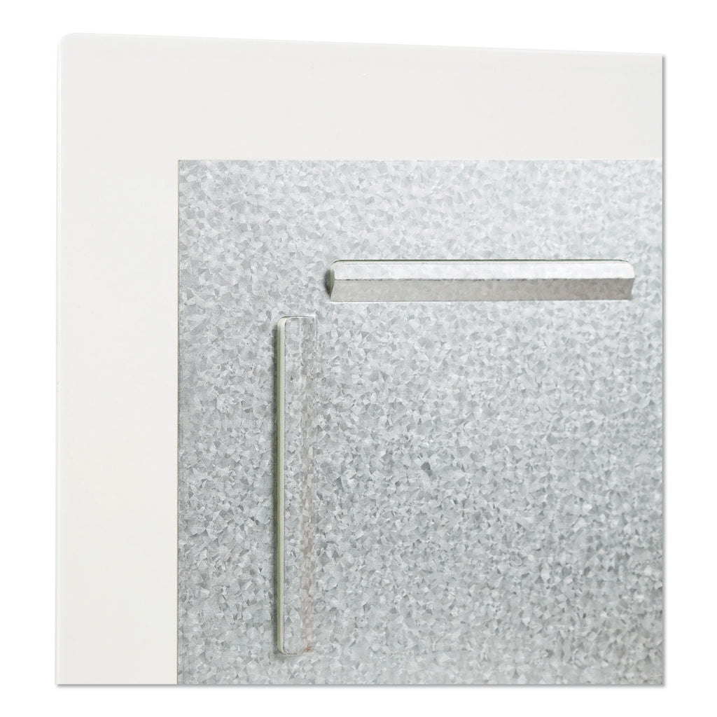 Floating Glass Ghost Grid Dry Erase Board, 35 x 23, White