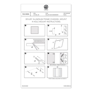PINIT Magnetic Dry Erase Undated One Month Calendar, 35 x 35, White