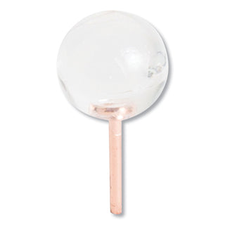 Fashion Sphere Push Pins, Plastic, Clear/Rose Gold, 0.44", 100/Pack