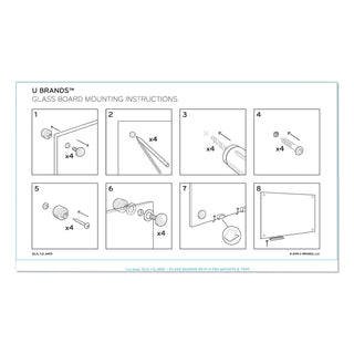 Magnetic Glass Dry Erase Board Value Pack, 70" x 35", Frosted White