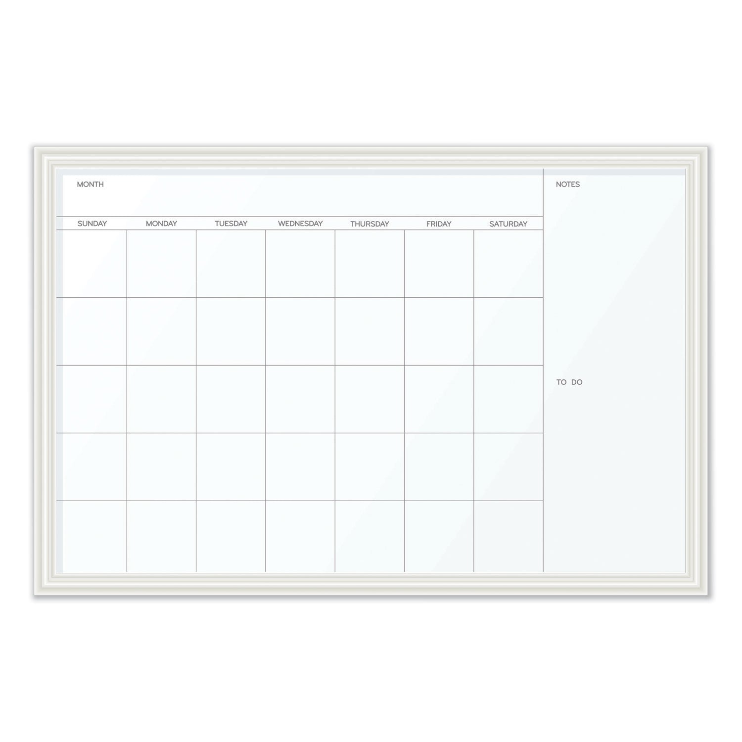 magnetic-dry-erase-calendar-with-decor-frame-one-month-30-x-20-white-surface-white-wood-frame_ubr2075u0001 - 1