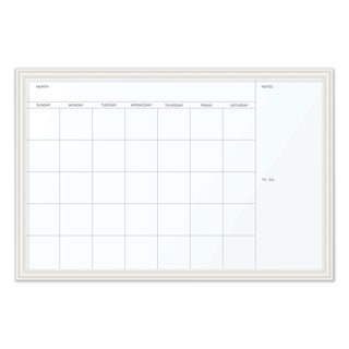 magnetic-dry-erase-calendar-with-decor-frame-one-month-30-x-20-white-surface-white-wood-frame_ubr2075u0001 - 1