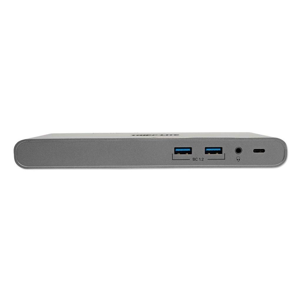 USB Type-C Docking Station, 3.5mm/Displayport/HDMI/RJ45/Thunderbolt 3/USB A/USB C/VGA, Silver