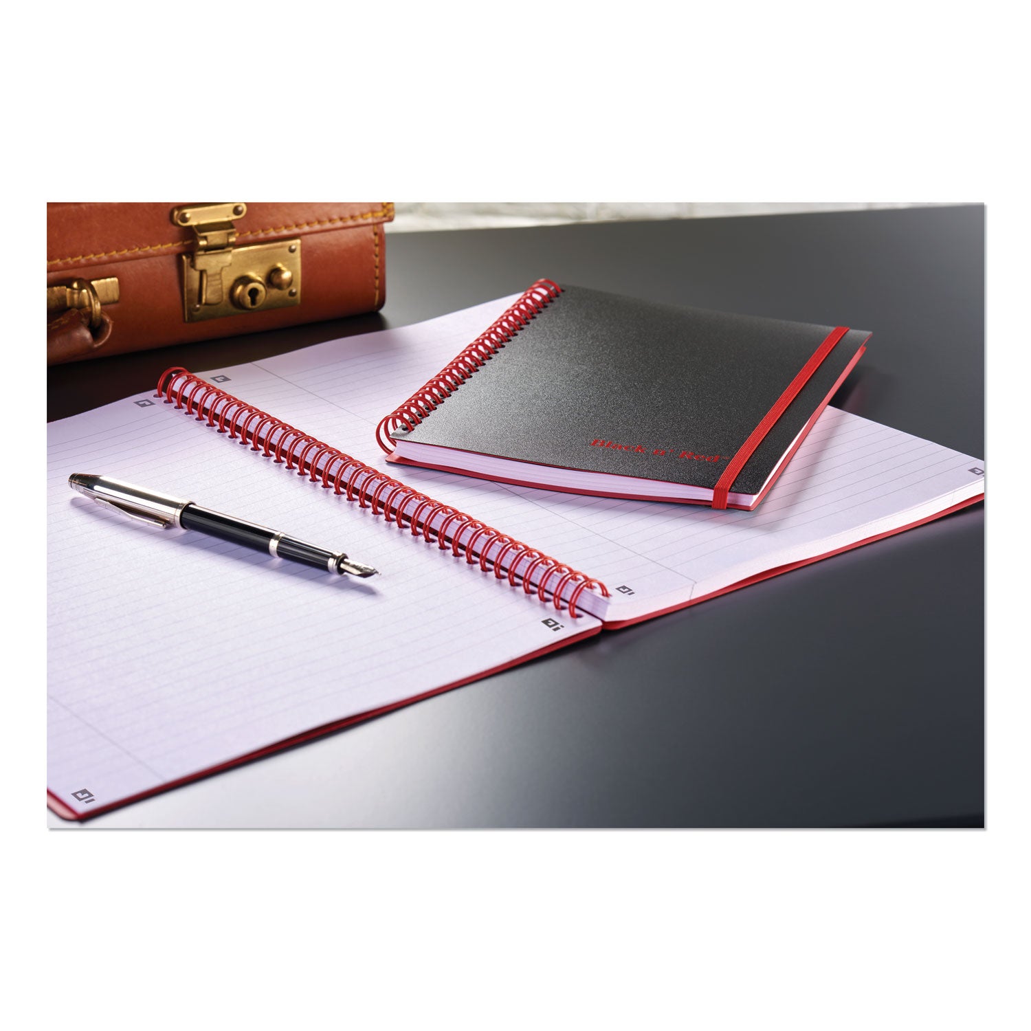 Flexible Cover Twinwire Notebooks, SCRIBZEE Compatible, 1-Subject, Wide/Legal Rule, Black Cover, (70) 8.25 x 5.63 Sheets - 