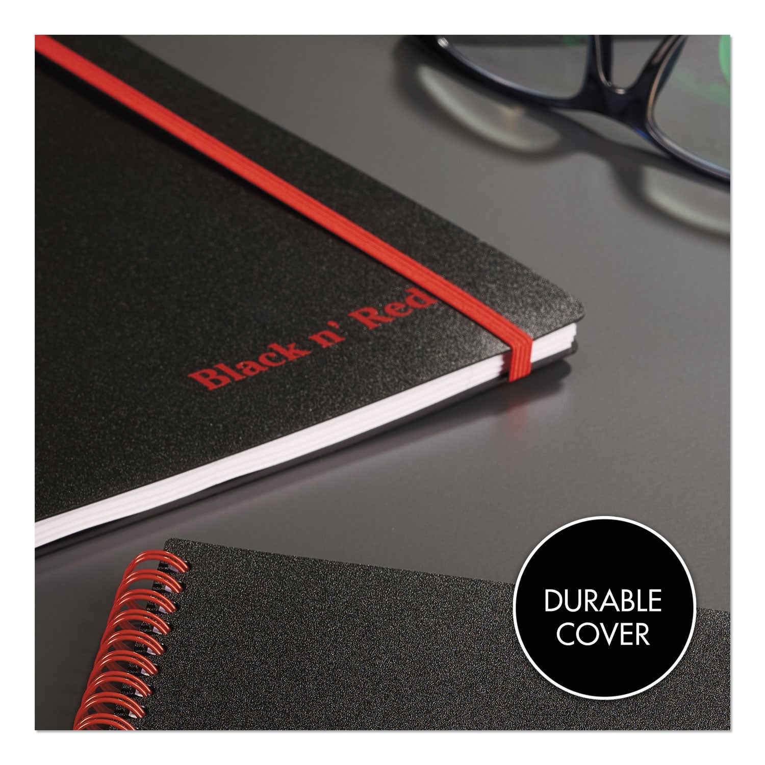 Flexible Cover Twinwire Notebooks, SCRIBZEE Compatible, 1-Subject, Wide/Legal Rule, Black Cover, (70) 8.25 x 5.63 Sheets - 