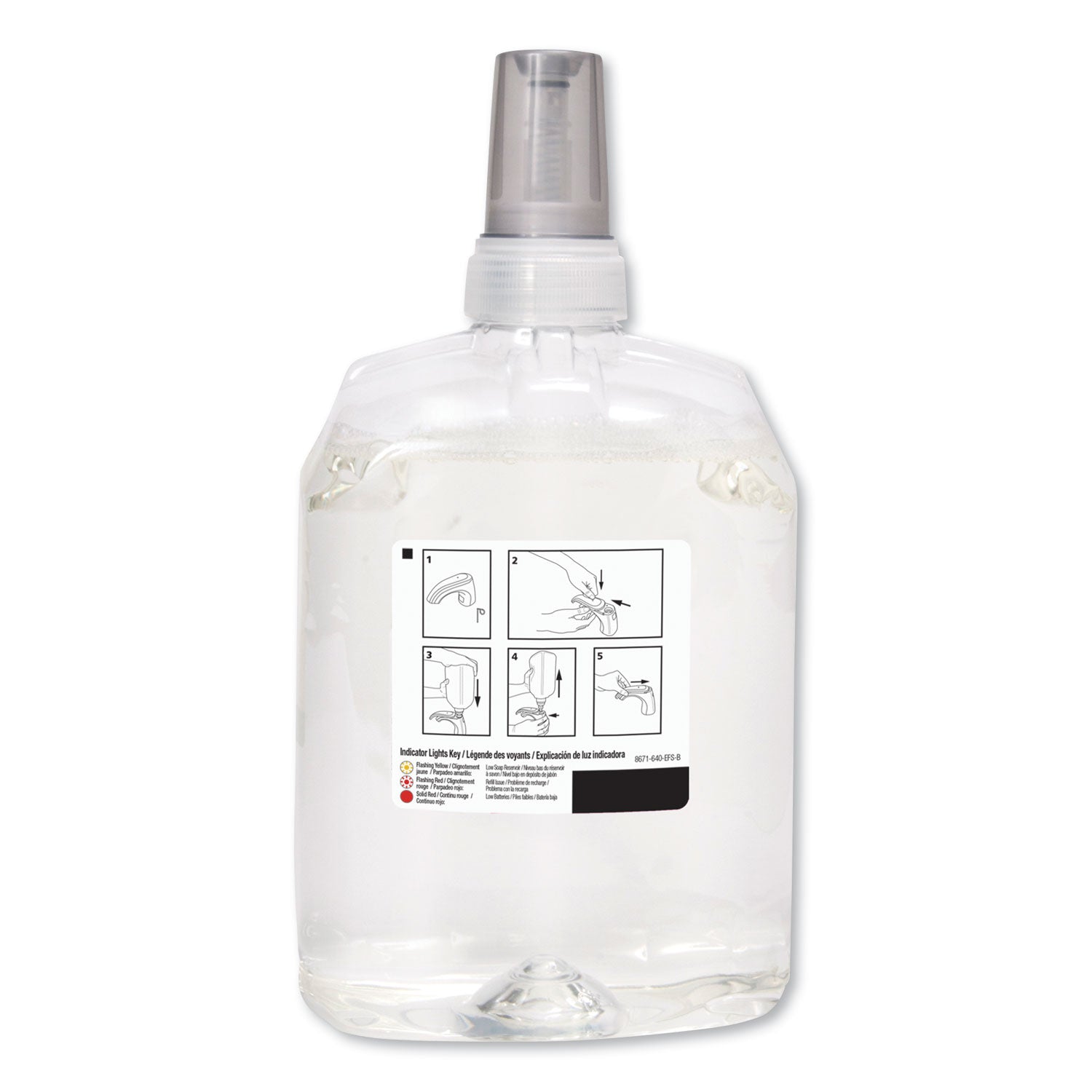 PURELL CXR Refill REDIFOAM FF Foam Soap - 67.6 fl oz (2 L) - Hand - Antibacterial - Clear - Non-clog, Quick Rinse, Refillable, Preservative-free, Paraben-free, Phthalate-free, Fragrance-free, Dye-free, Bio-based - 4 / Carton - 2