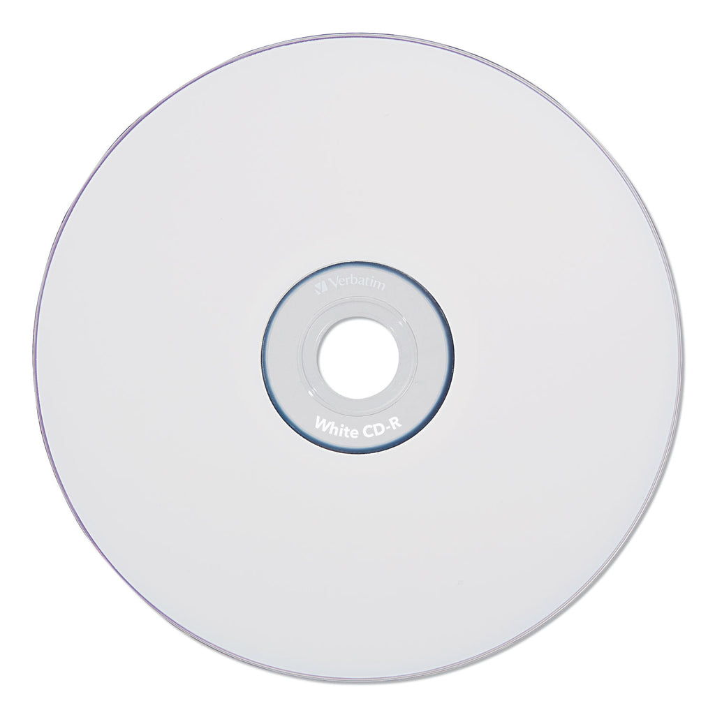 CD-R Recordable Disc, 700 MB/80 min, 52x, Spindle, White, 100/Pack - 