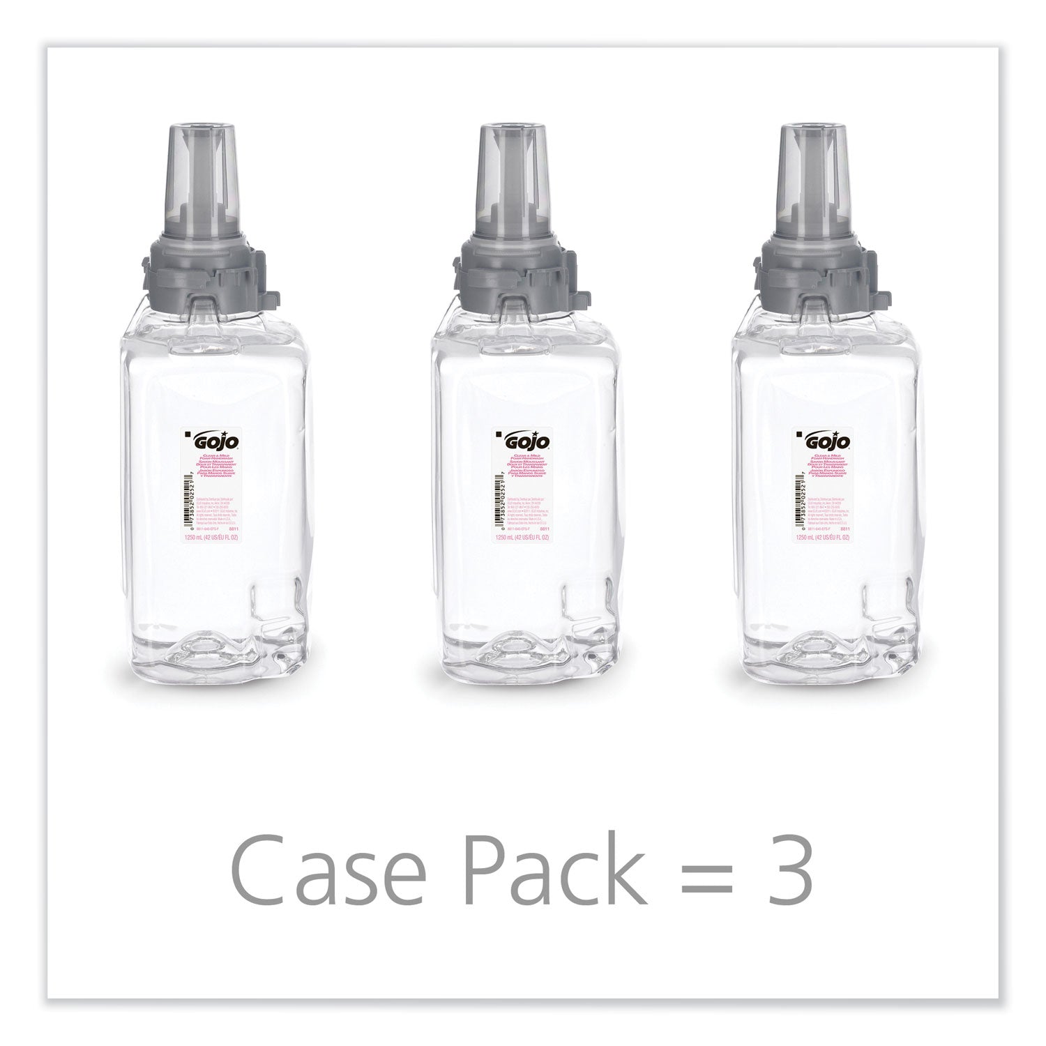 clear-and-mild-foam-handwash-refill-for-adx-12-dispenser-fragrance-free-1250-ml-refill-3-carton_goj881103 - 2